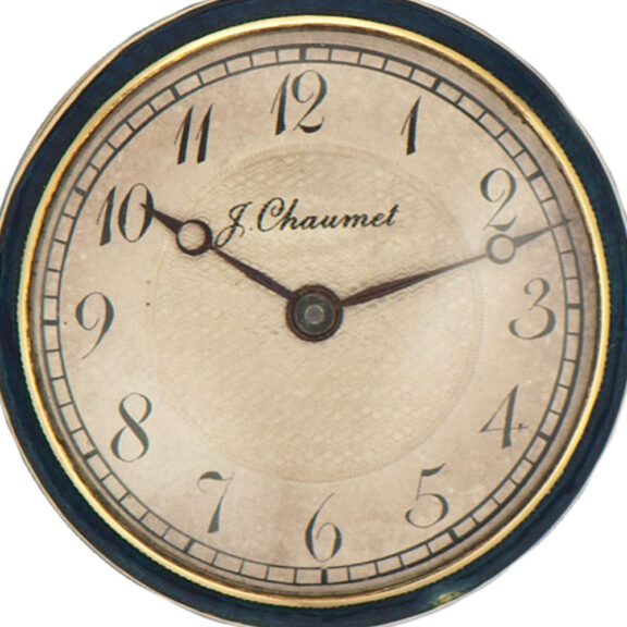 Swiss gold pendant watch with matching chain Circa 1910 Swiss gold pendant watch with matching chain Circa 1910