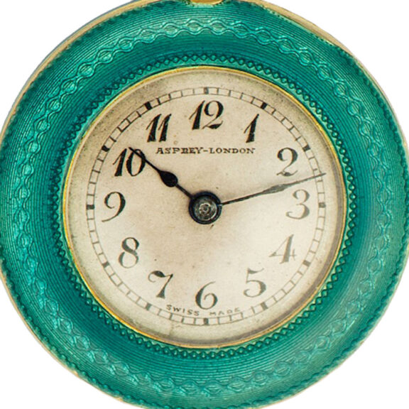 Swiss gold, enamel and diamond pendant watch Circa 1910 Swiss gold, enamel and diamond pendant watch Circa 1910
