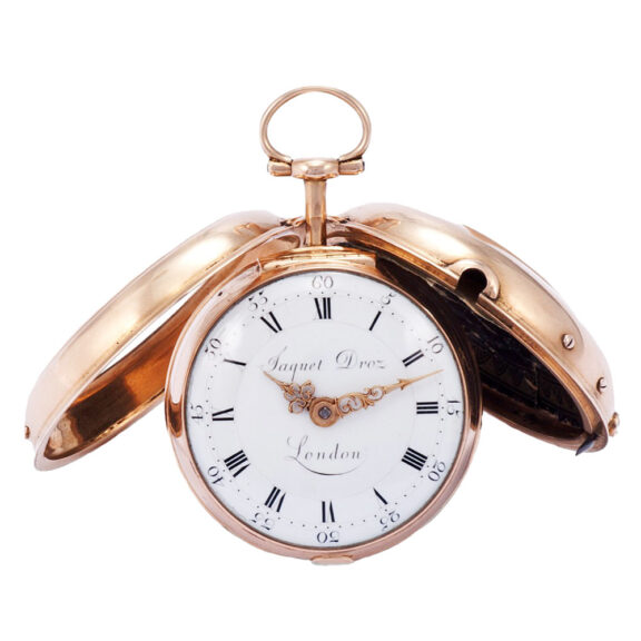 English pink gold pair-cased verge pocket watch Circa 1785