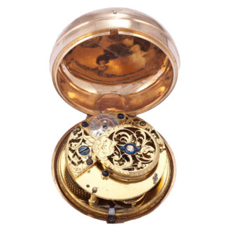 English pink gold pair-cased verge pocket watch Circa 1785