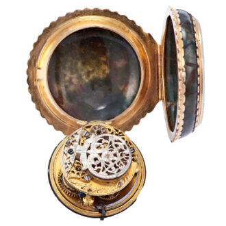 Swiss 22K yellow gold and moss-agate pocket watch Circa 1760