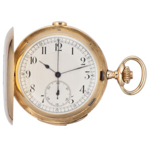 Swiss yellow gold quarter repeating pocket watch Circa 1910
