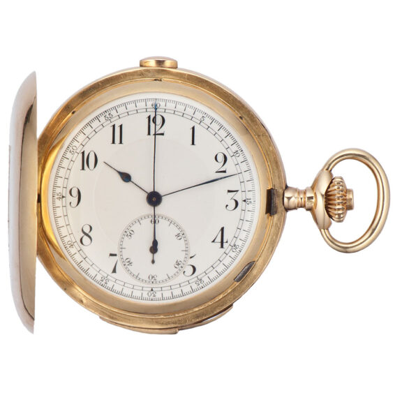 Swiss yellow gold quarter repeating pocket watch Circa 1910