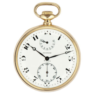 Swiss gold lever with eight-day power reserve indication Circa 1920