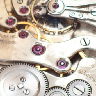 Swiss gold lever with eight-day power reserve indication Circa 1920