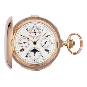 Fine Swiss pink gold minute repeater with chronograph Circa 1890