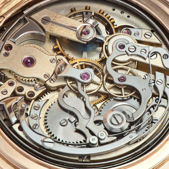 Fine Swiss pink gold minute repeater with chronograph Circa 1890 Fine Swiss pink gold minute repeater with chronograph Circa 1890