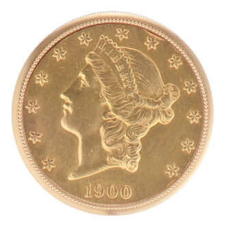 Swiss gold watch in U.S. 20 dollar coin dated 1900 Circa 1980