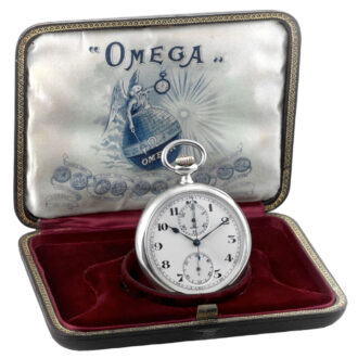 Swiss silver watch with chronograph and register Circa 1981