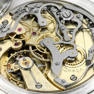Swiss silver watch with chronograph and register Circa 1981