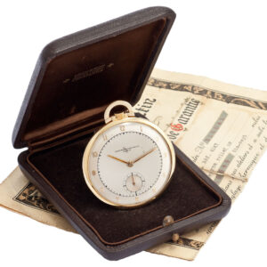 Swiss 18K yellow gold keyless pocket watch Circa 1950