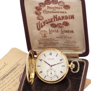 Swiss gold hunting cased keyless lever pocket watch Circa 1944