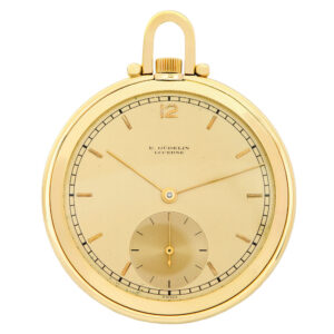 Sophisticated Swiss gold open faced dress watch Circa 1950