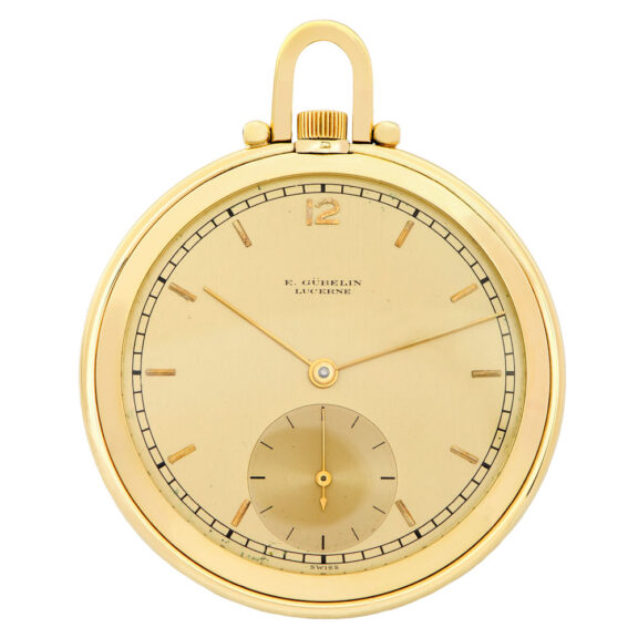 Sophisticated Swiss gold open faced dress watch Circa 1950