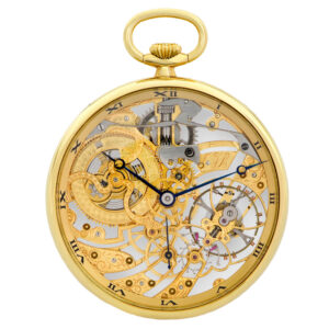 Swiss gold-plated skeletonized keyless dress watch Circa 1988