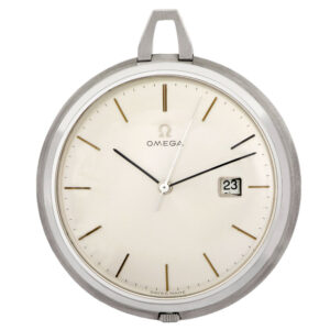 Swiss white gold watch with centre seconds and date Circa 1965