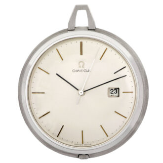 Swiss white gold watch with centre seconds and date Circa 1965