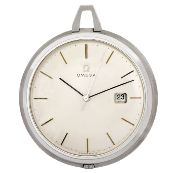 Swiss white gold watch with centre seconds and date Circa 1965