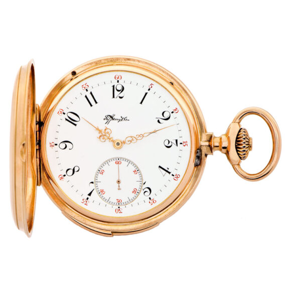 Swiss pink gold five-minute repeating pocket watch Circa 1885