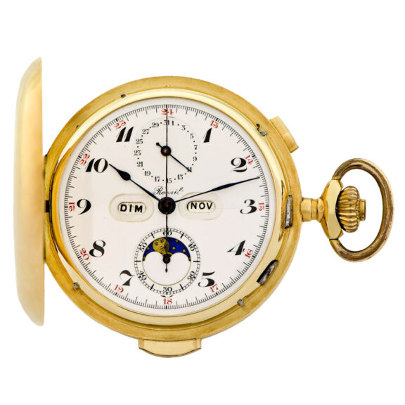 Swiss gold quarter repeating lever pocket watch Circa 1910 Swiss gold quarter repeating lever pocket watch Circa 1910