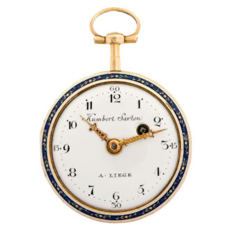 Belgian decorative gold, enamel and diamond watch Circa 1790