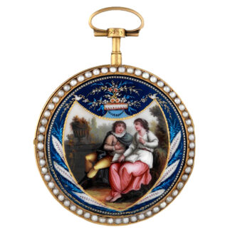 Swiss gold watch with chatelaine and snuff box Circa 1800