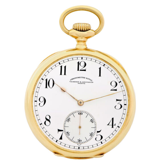 Swiss 18K yellow gold pocket lever chronometer Circa 1915