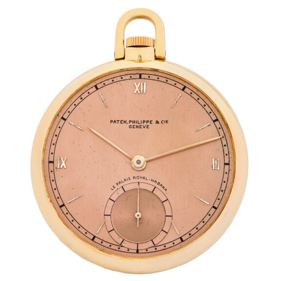 Swiss pink gold lever chronometer dress pocket watch Circa 1941
