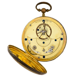 Large Swiss gilt-metal pocket watch with centre seconds Circa 1820