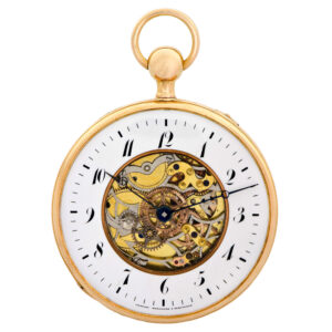 Swiss 18 Carat gold half skeletonized quarter repeater Circa 1820