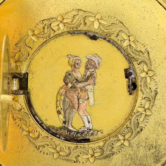 Swiss gold repeater with concealed erotic automaton Circa 1820 Swiss gold repeater with concealed erotic automaton Circa 1820