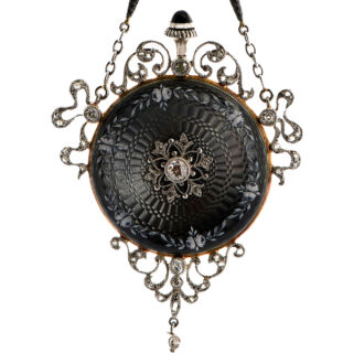 Charming Swiss platinum watch with matching chain Circa 1908