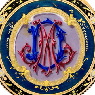 Swiss 18 Carat gold and enamel lever pendant watch Circa 1890