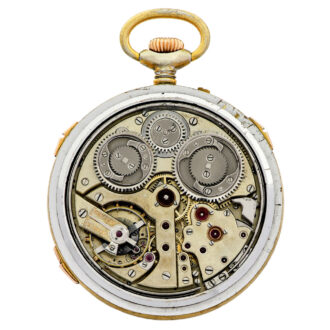 Swiss gilt-brass repeater with grande sonnerie striking Circa 1910