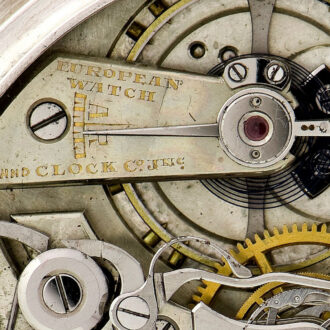 Rare Swiss silver lever with split-seconds chronograph Circa 1920