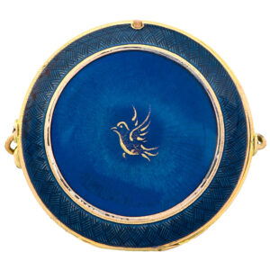 Unusual French gold and enamel basket-form lady's watch Circa 1820