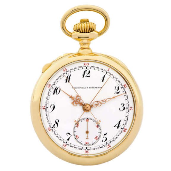 Swiss gold lever pocket watch with split-seconds chronograph Circa 1908