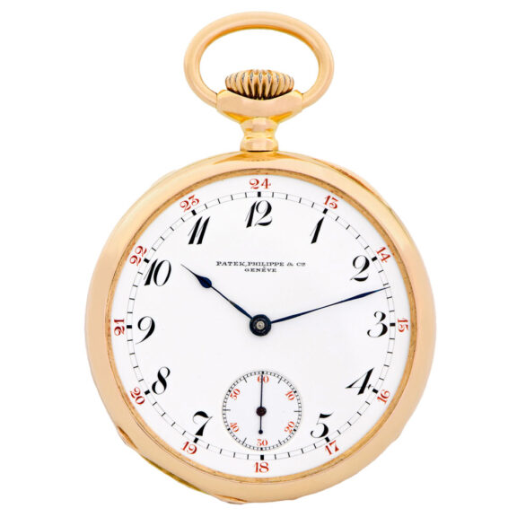 Swiss pink gold lever pocket watch with a 24-hour dial Circa 1885 Swiss pink gold lever pocket watch with a 24-hour dial Circa 1885