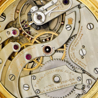 Swiss 18K yellow gold extra lever pocket watch Circa 1918