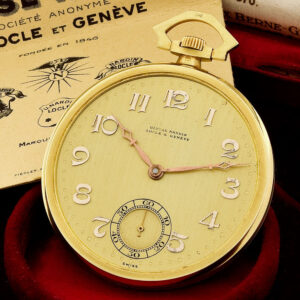 Swiss gold dress watch accompanied by certificate Circa 1925