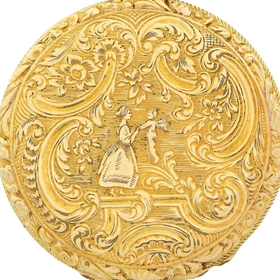 Very small Swiss 18K yellow gold lady's pendant watch Circa 1850 Very small Swiss 18K yellow gold lady's pendant watch Circa 1850