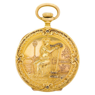 Splendid Swiss gold and diamond lady's pendant watch Circa 1908