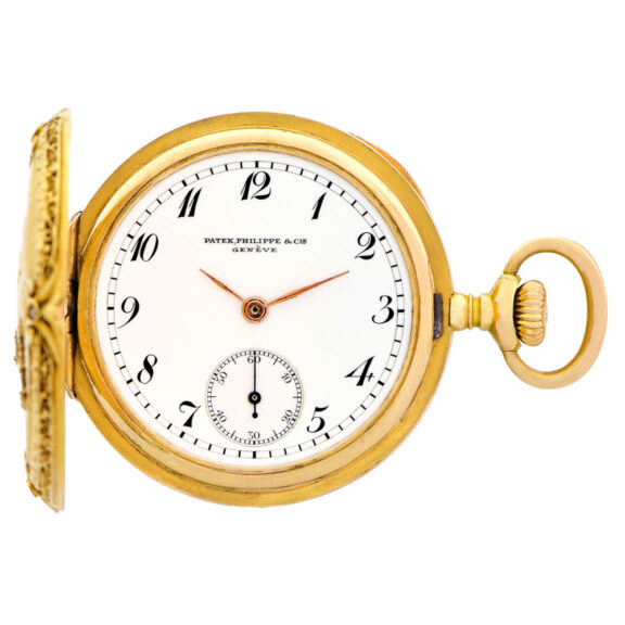 Splendid Swiss gold and diamond lady's pendant watch Circa 1908 Splendid Swiss gold and diamond lady's pendant watch Circa 1908
