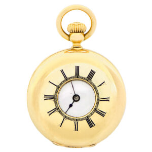 Swiss gold half-hunting cased pendant watch Circa 1860