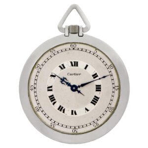 French platinum and enamel keyless dress watch Circa 1925