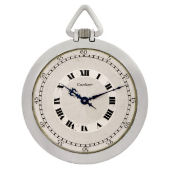 French platinum and enamel keyless dress watch Circa 1925
