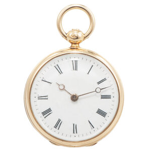 French 18K yellow gold miniature pendant watch Circa 1850