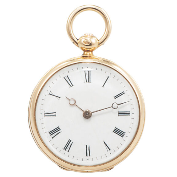 French 18K yellow gold miniature pendant watch Circa 1850