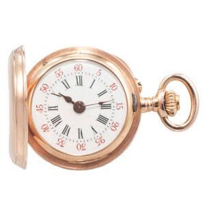 Swiss 18 carat pink gold miniature pendant watch Circa 1850
