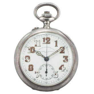 Interesting Swiss silver chronograph pocket watch Circa 1918